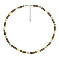 PirexaFley Handcrafted Wooden Bead Necklace - Bohemian Style, Lightweight Design, Perfect for Women’s Everyday and Boho-Chic Fashion